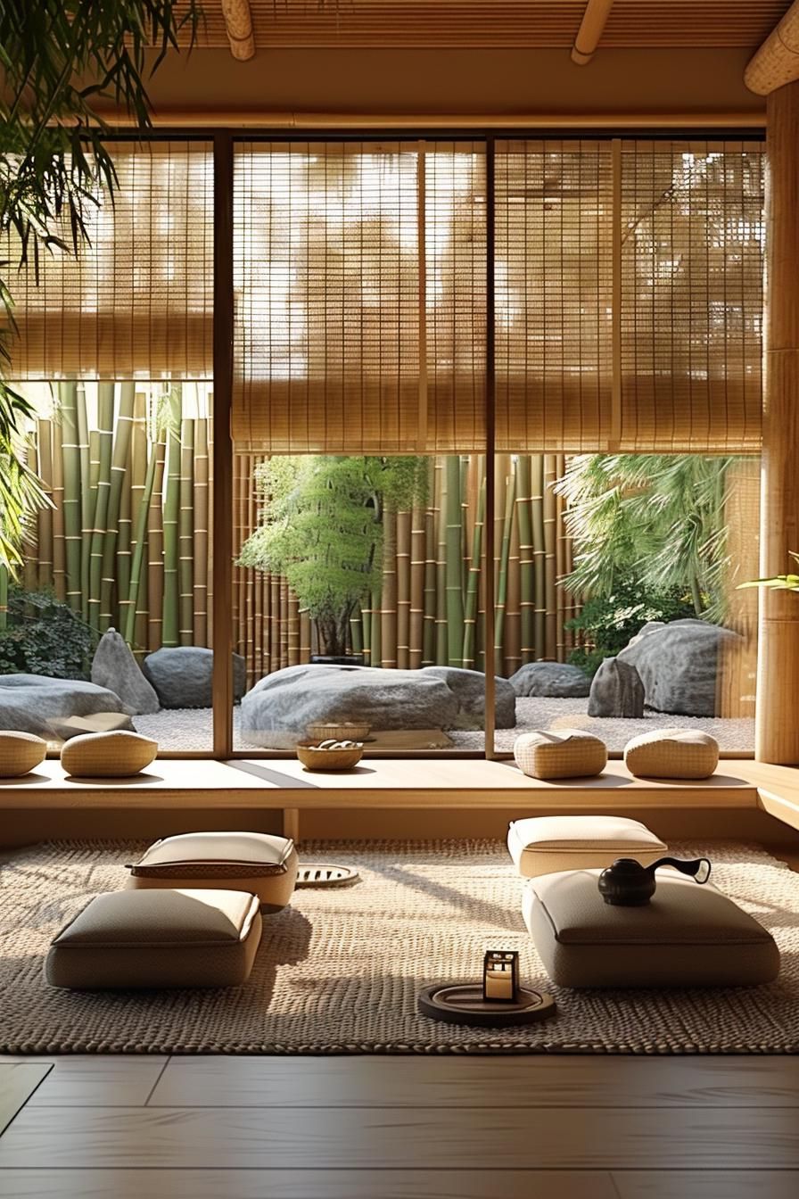 11. Zen-Inspired Earthy Living Room Ideas