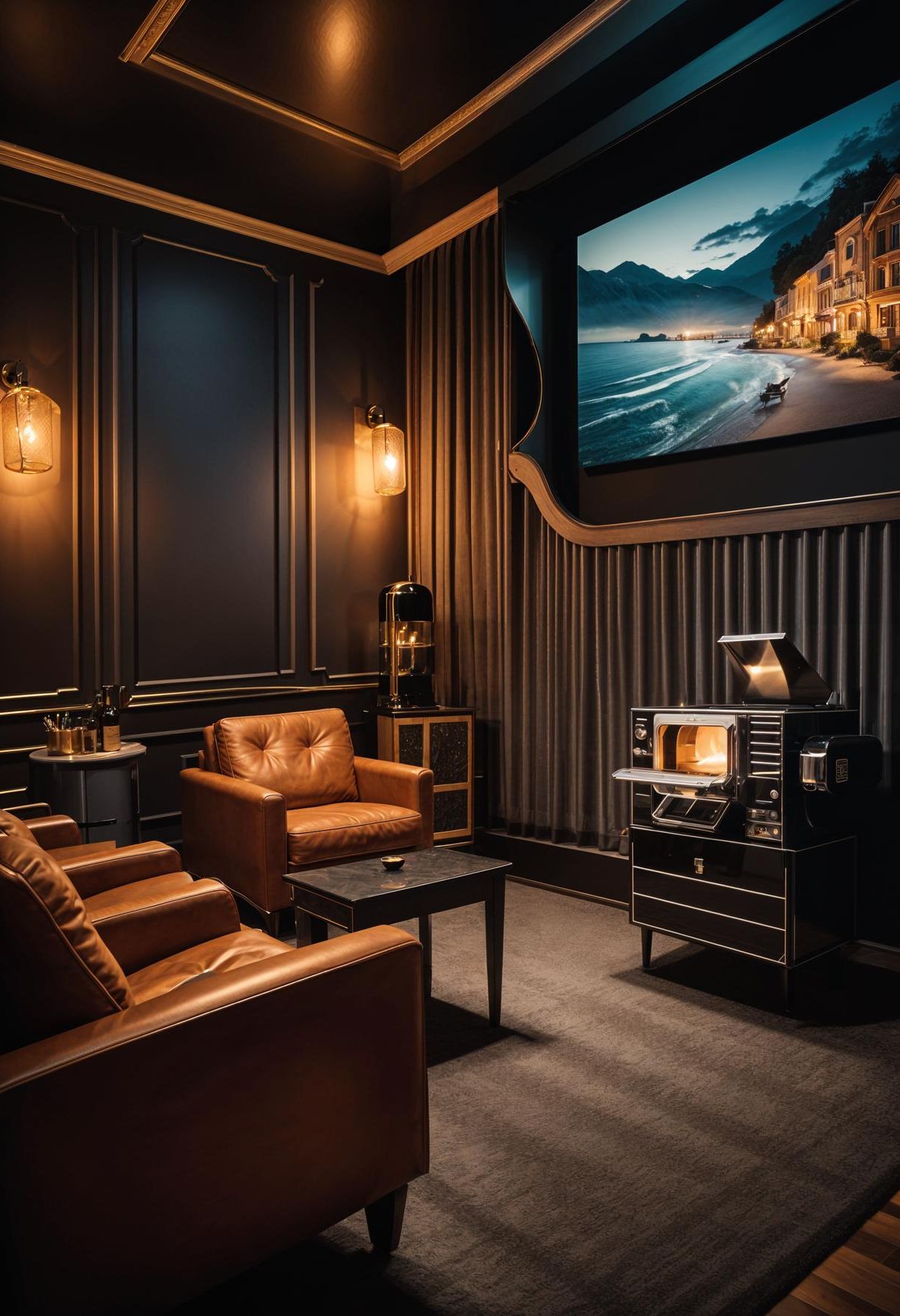 14. Retro Cinema Room Ideas