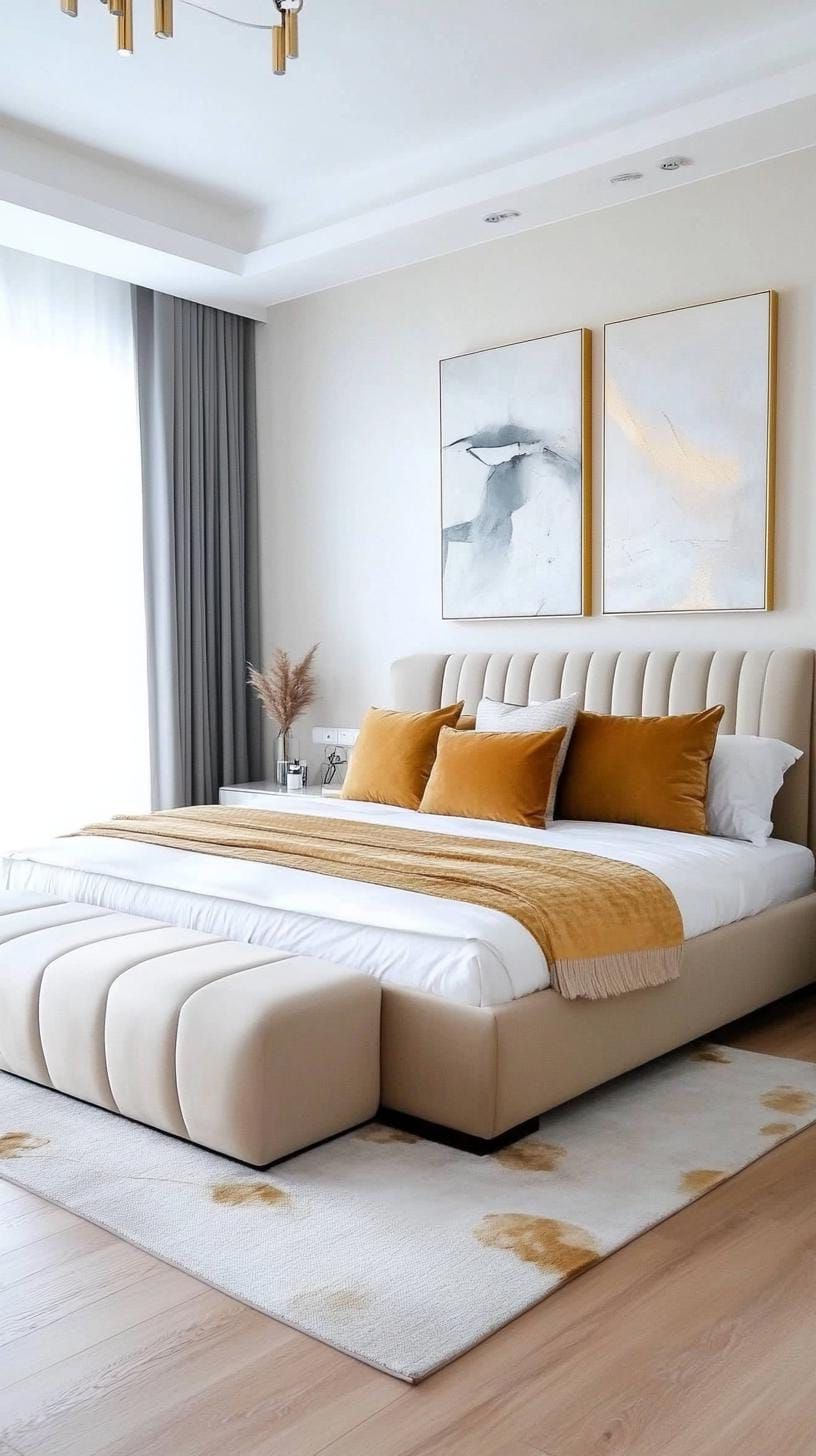 5. Luxe Modern With Plush Fabrics and Mirrors - photo 3