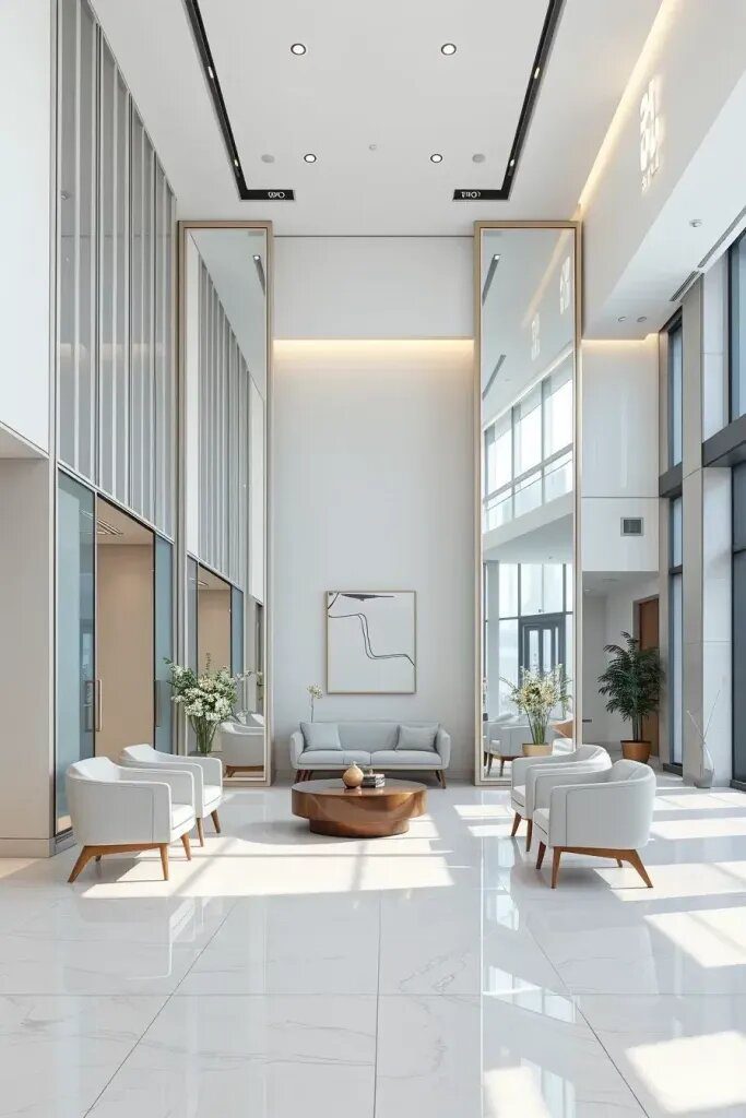 Using Mirrors to Transform a Lobby Entryway
