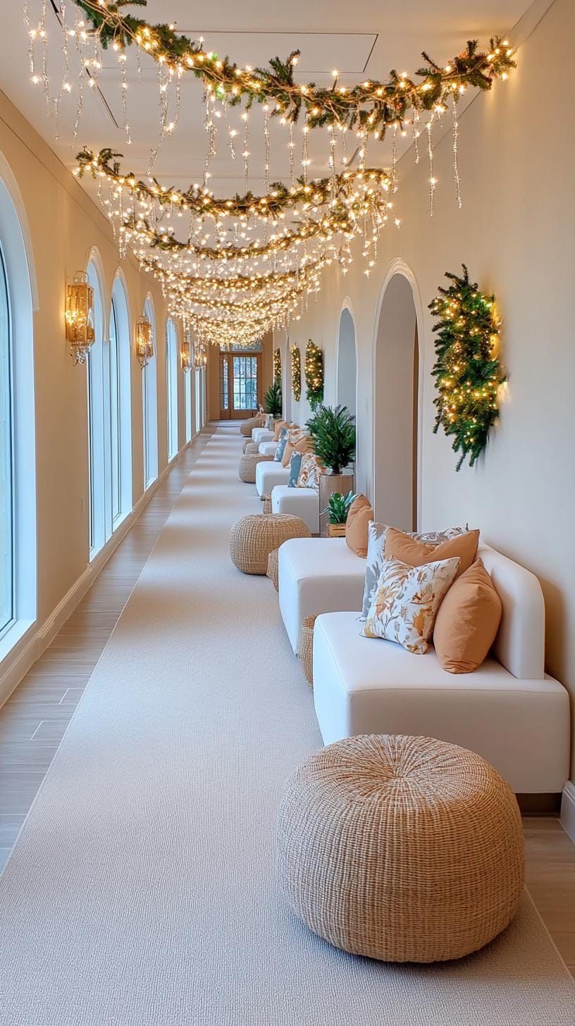 6. Icicle lights dangling from the ceiling like crystal drops - photo 2