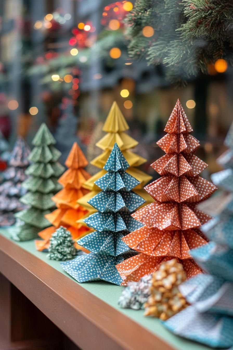 13. Paper Origami Christmas Tree Ideas