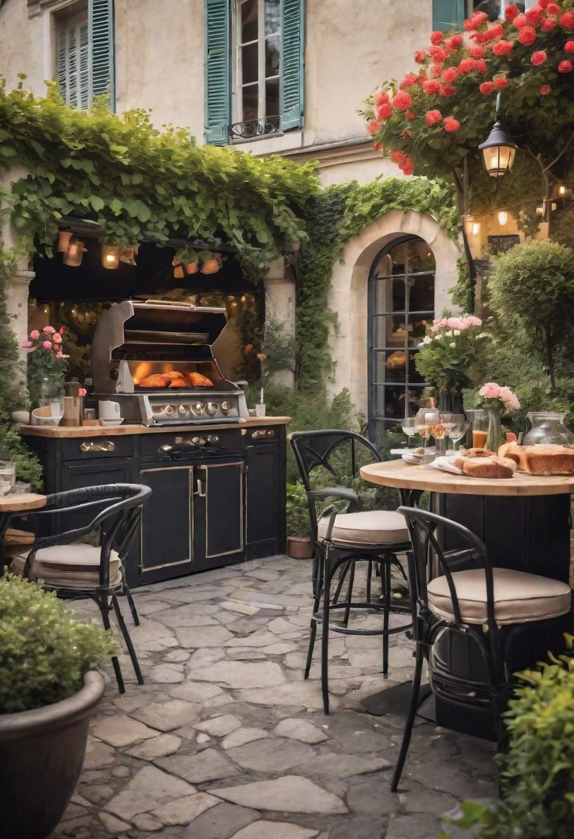 29. Parisian-Chic Outdoor Kitchen Style