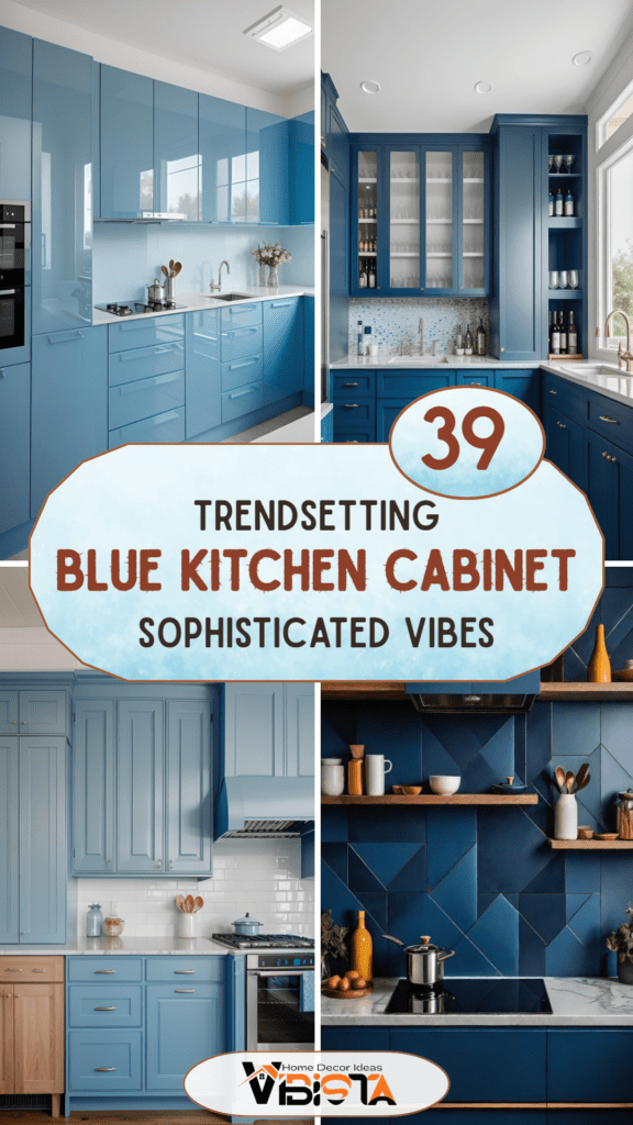 39 Trendy Blue Kitchen Cabinet Ideas: with Cool, Sophisticated Vibes