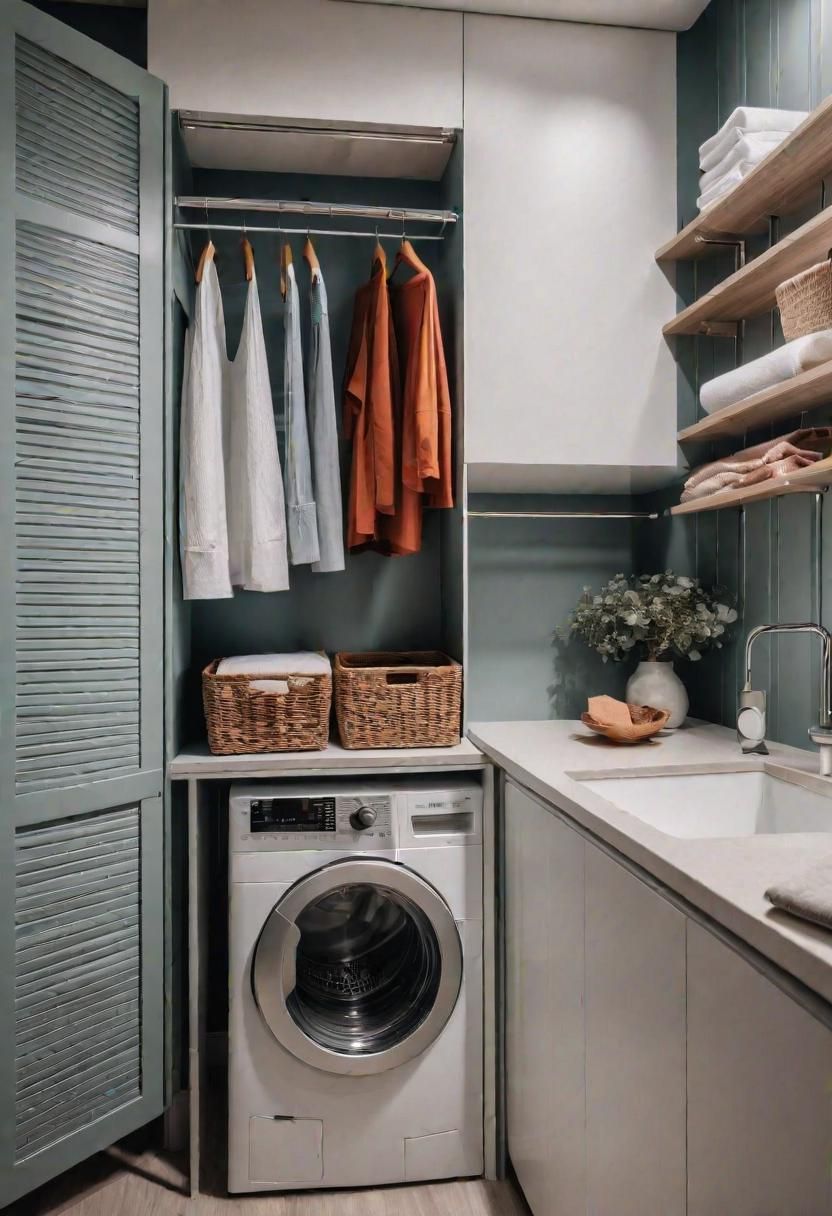 3. Hidden Drying Racks in Cabinet