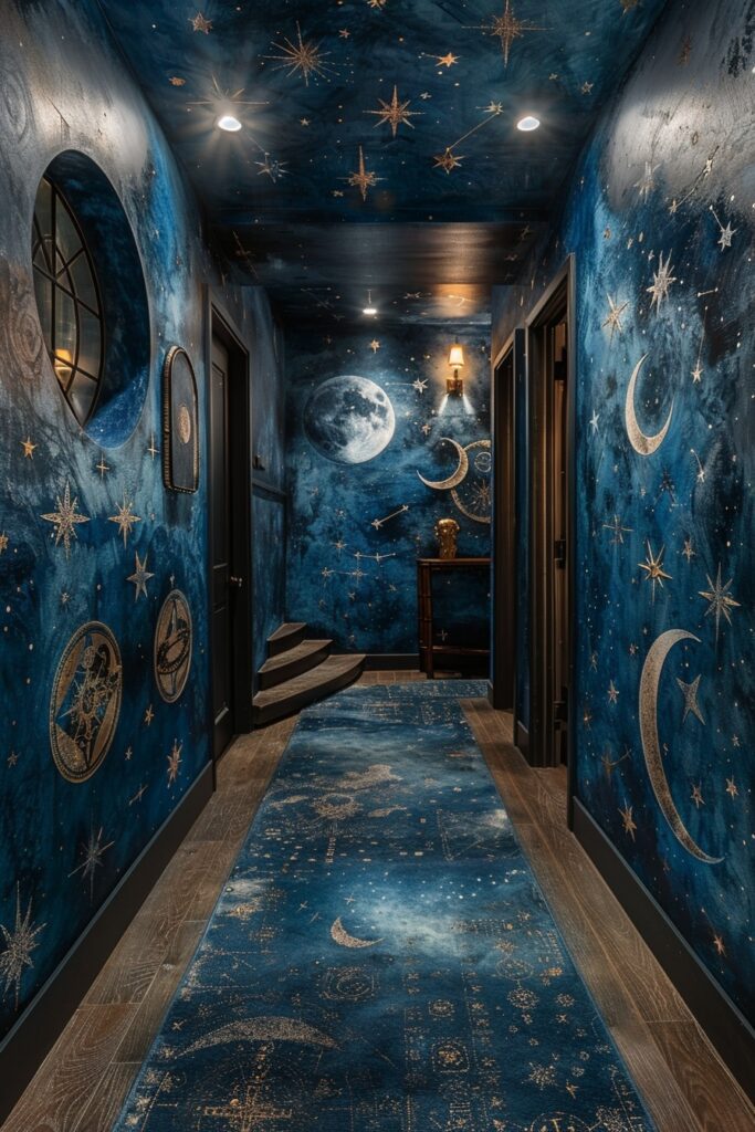 28. Star and Moon Boho Entryway