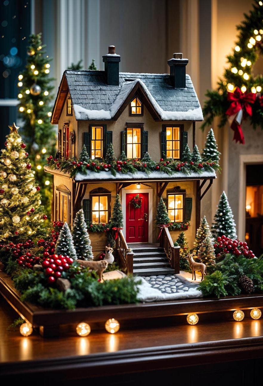 1. Cozy Mantel Village Display - photo 2