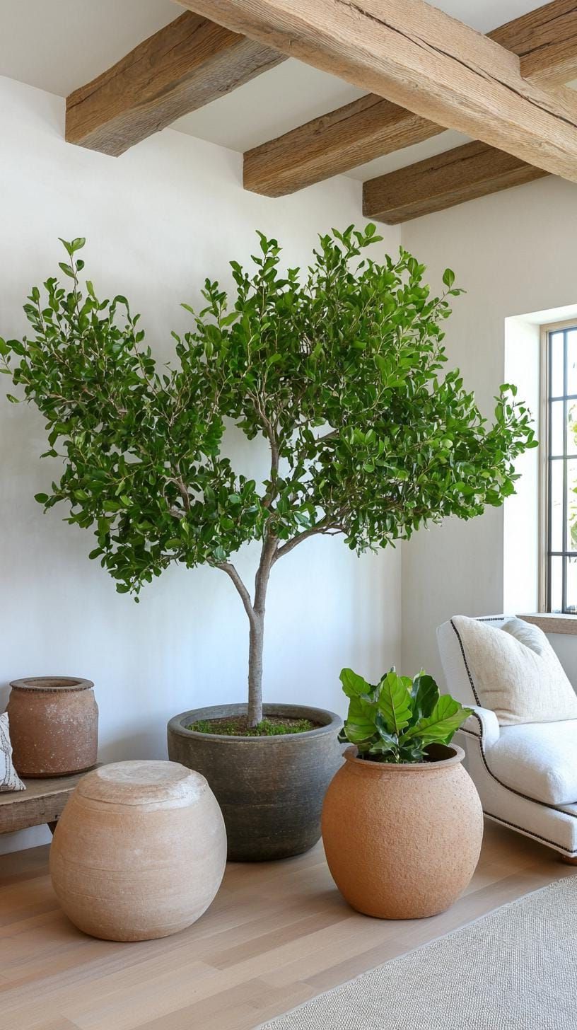 9. Indoor Trees in Textured Statement Pots - photo 2