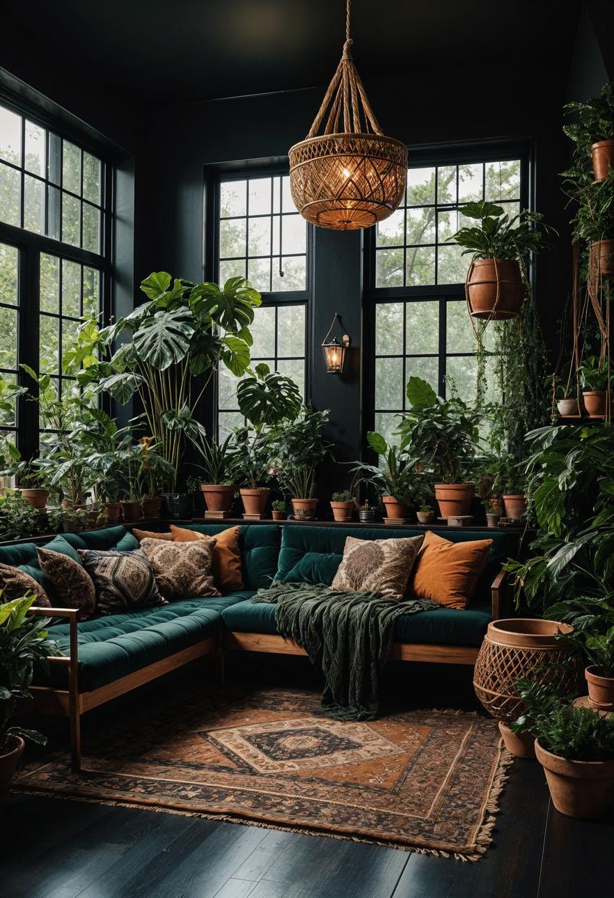 35. Rich and Lush Dark Boho Room - photo 2