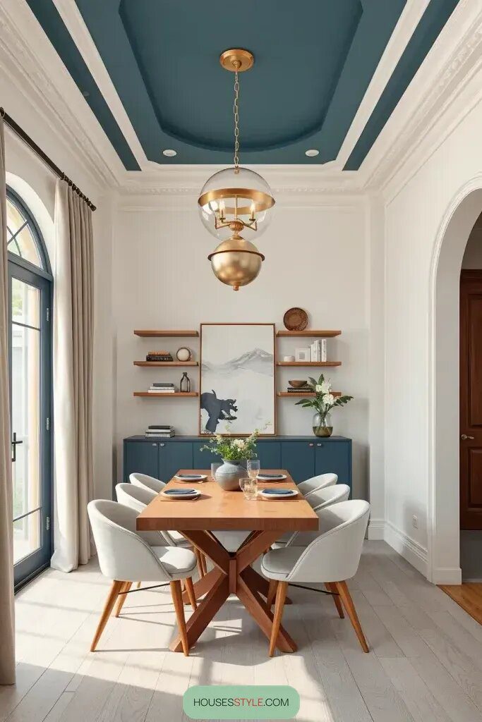 Drawing the Eye Upward With Bold Ceiling Color - photo 2