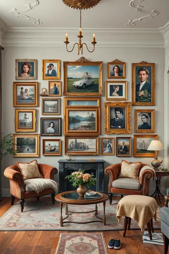 Building a Gallery Wall With Antique Frames
