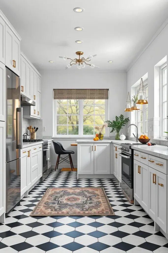 Checkerboard Floors Add Playful Charm
