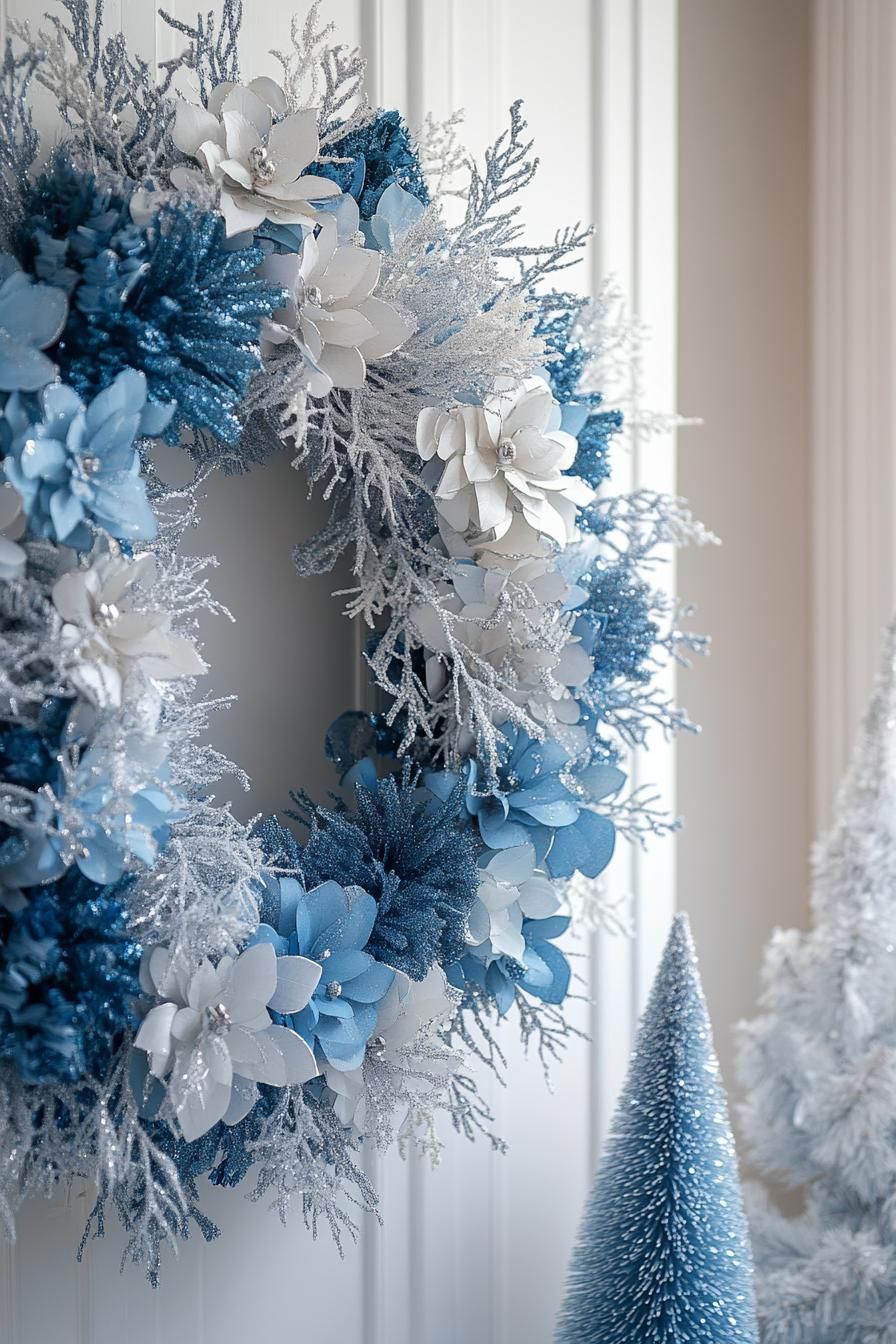 2. Blue Ombré Ribbon Wreath - photo 2