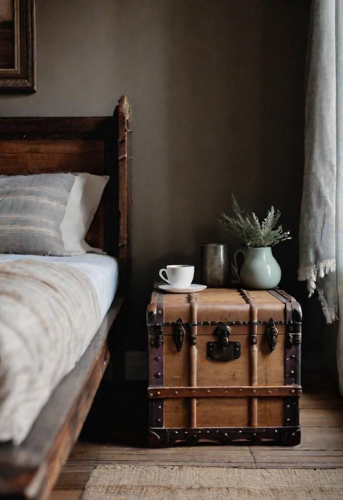 29. Vintage Trunk For Boho Bedroom Storage