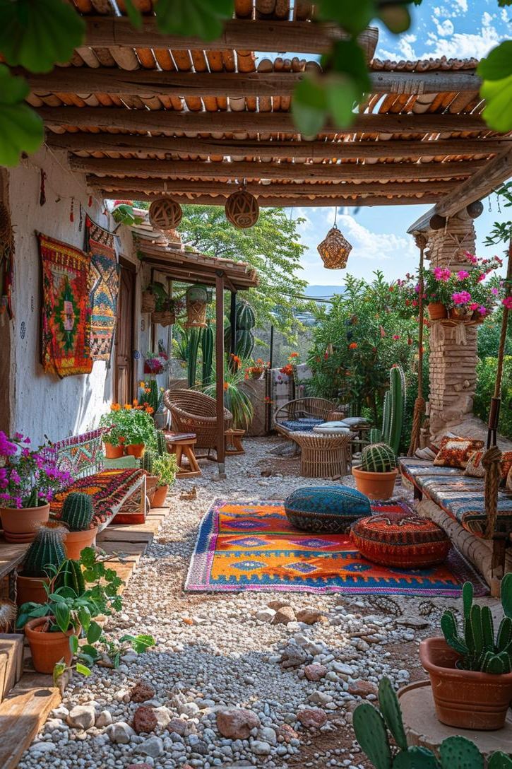 5. Desert Cacti Gravel Patio Look - photo 2