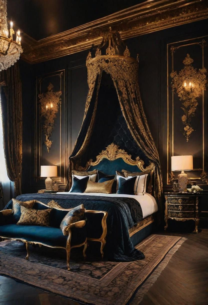 8. Luxe Opulent Feminine Bedroom