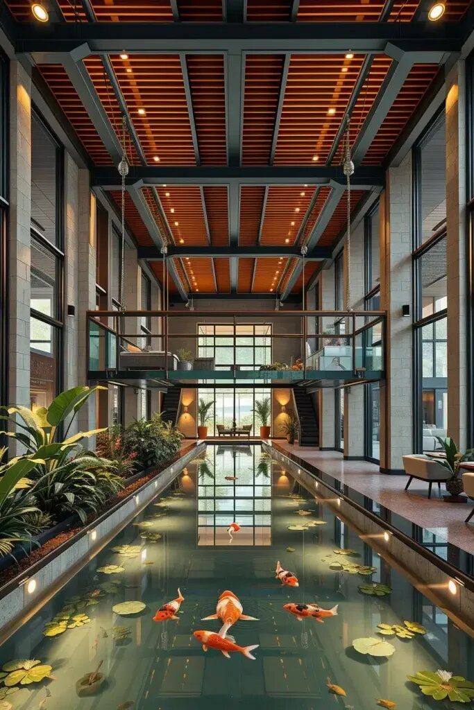 Hallways Suspended Above Water Features