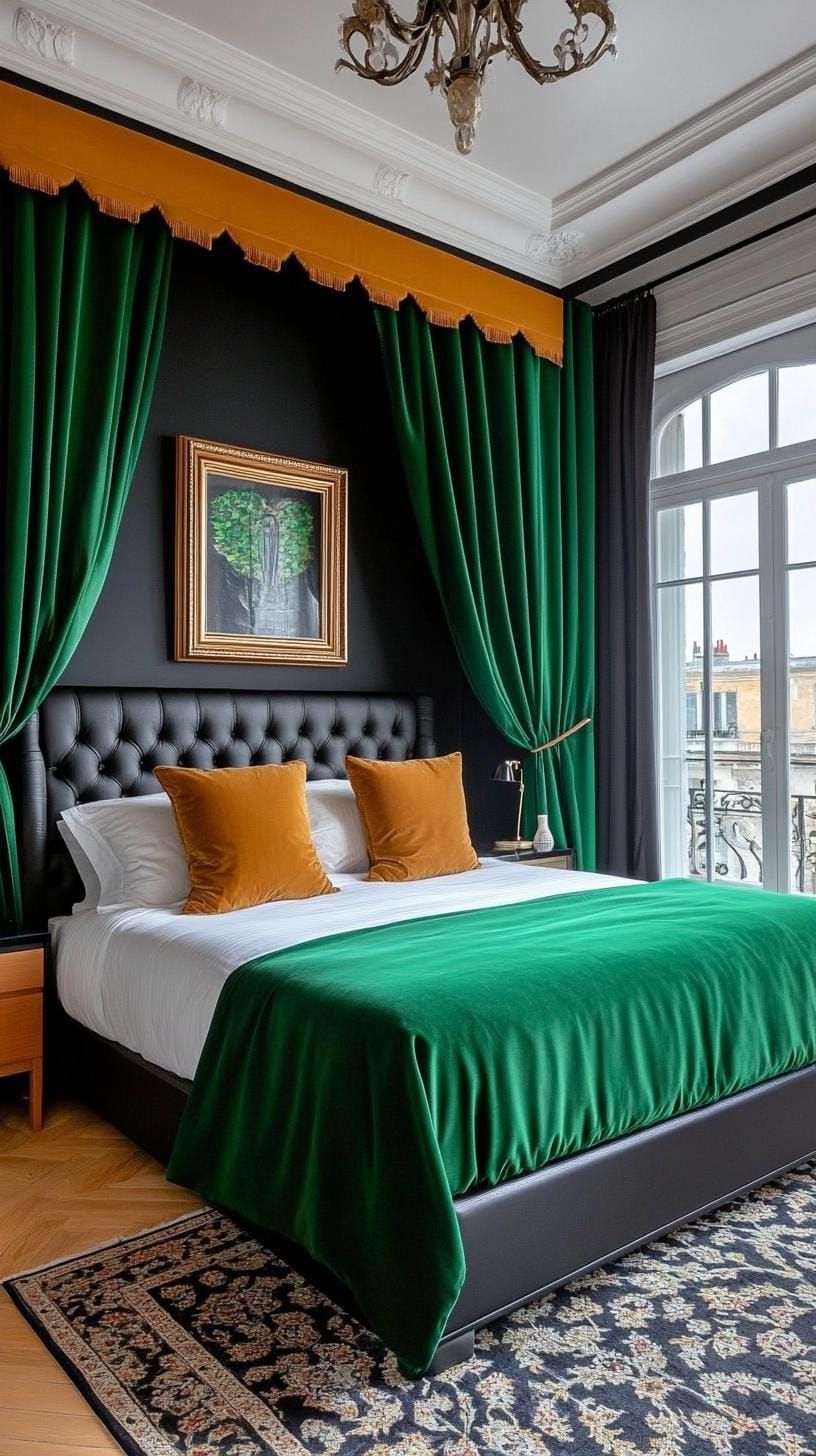 2. Emerald Green Bedroom Accent Ideas - photo 2