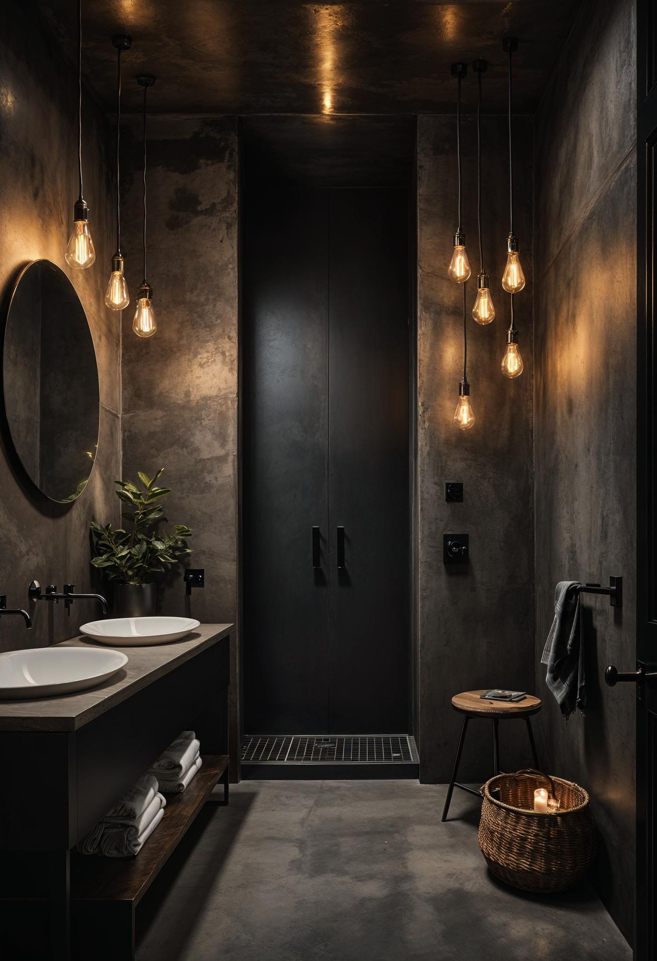 2. Twilight Industrial Bathroom Retreat - photo 2