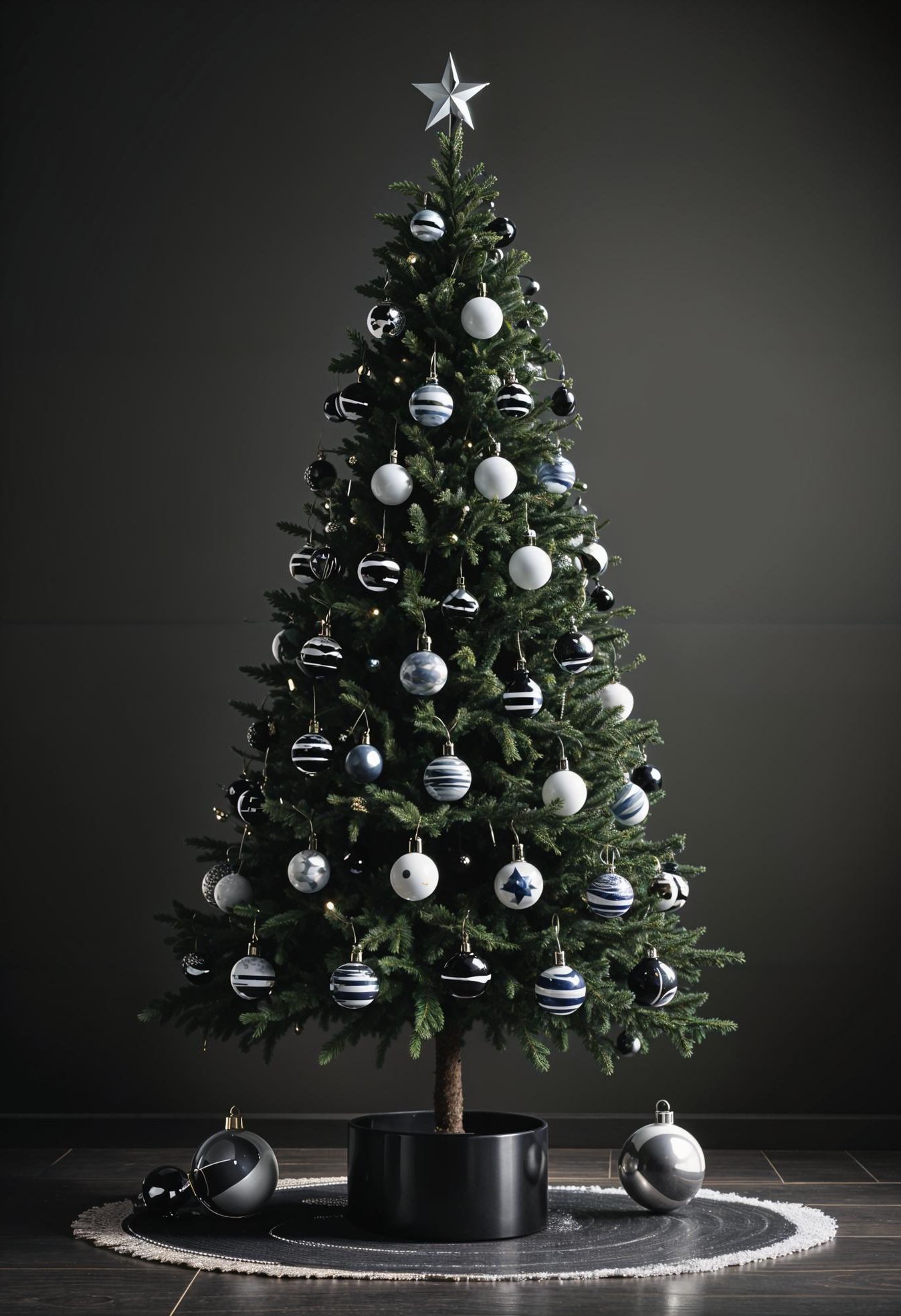 1. Sleek Monochrome Christmas Tree Ideas - photo 3