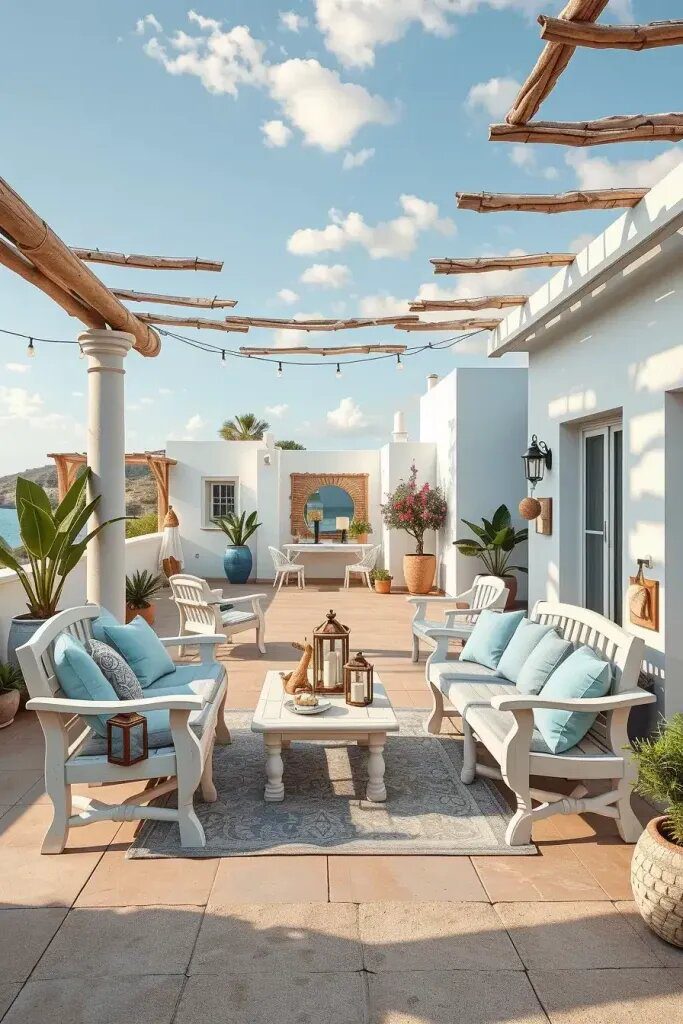 Coastal-Inspired Open-Air Terrace Design