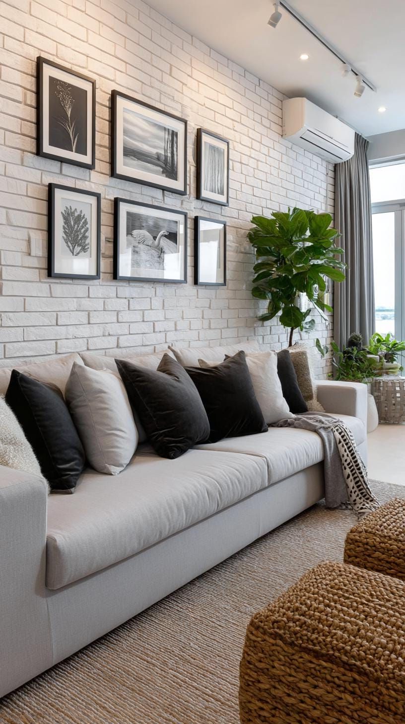 4. Horizontal Art Row Above the Sofa - photo 2