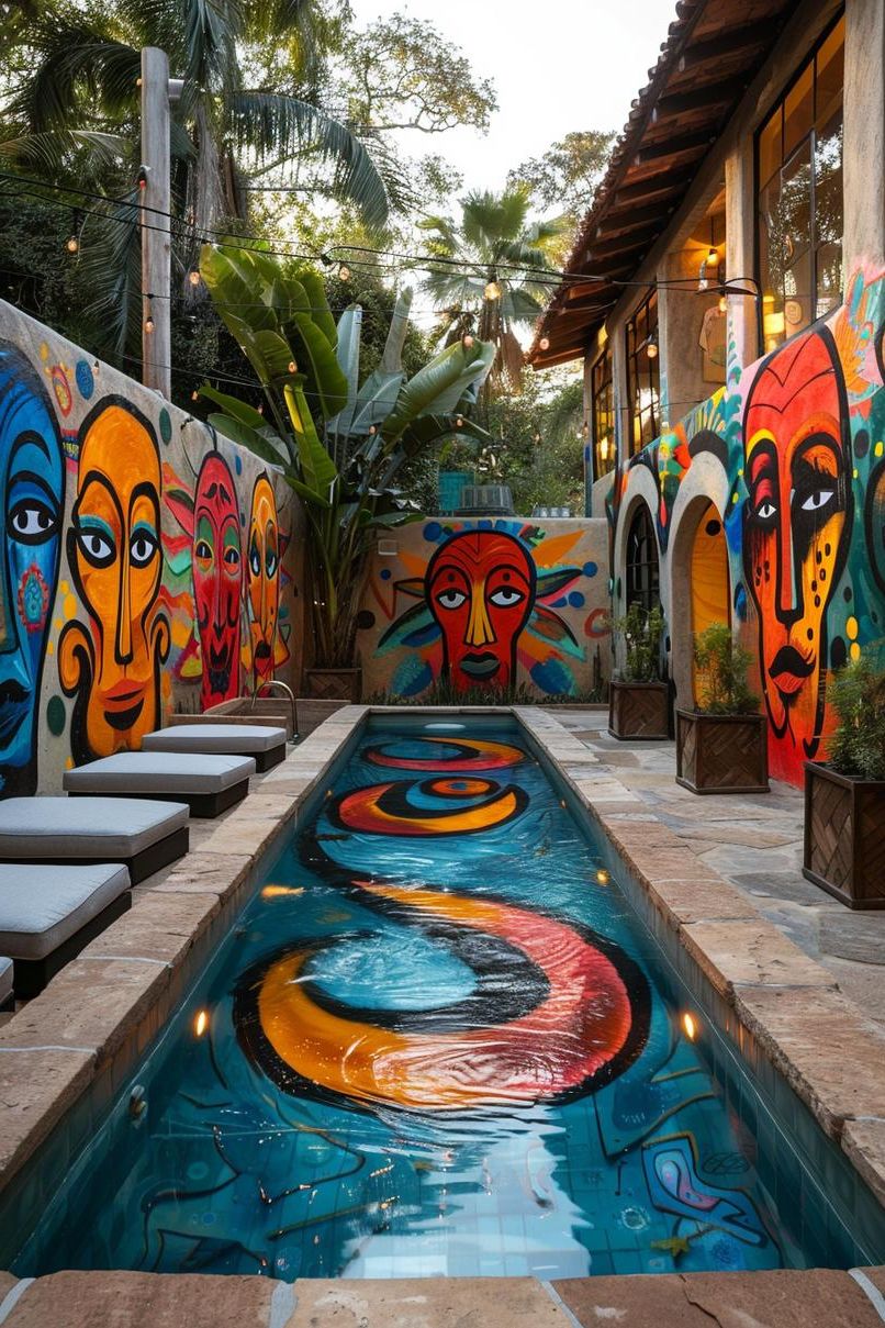 15. Creative Poolside Art Displays - photo 2