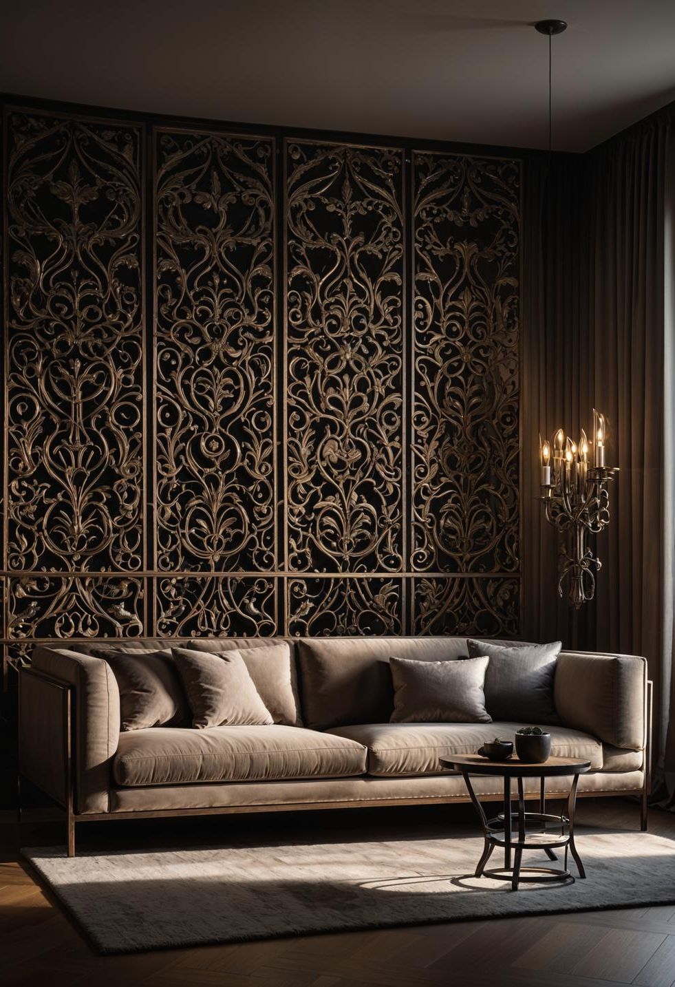 13. Iron Wall Sculptures for Moody Rooms