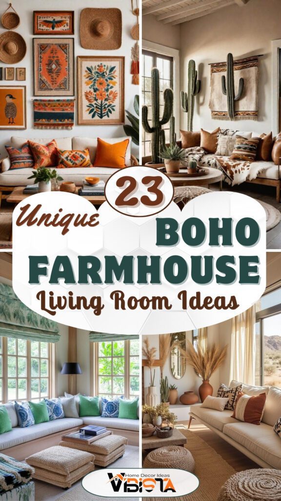 23 Unique Boho Farmhouse Living Room Ideas To Copy