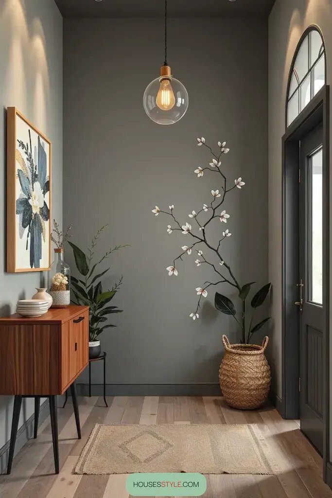 Bold Brushstrokes for a Standout Entryway Wall
