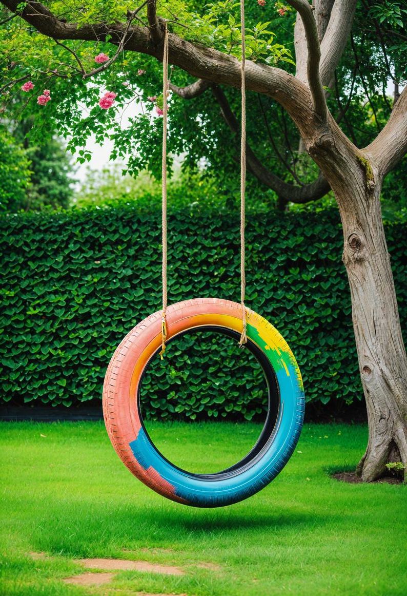 27. Backyard Tire Swing Projects