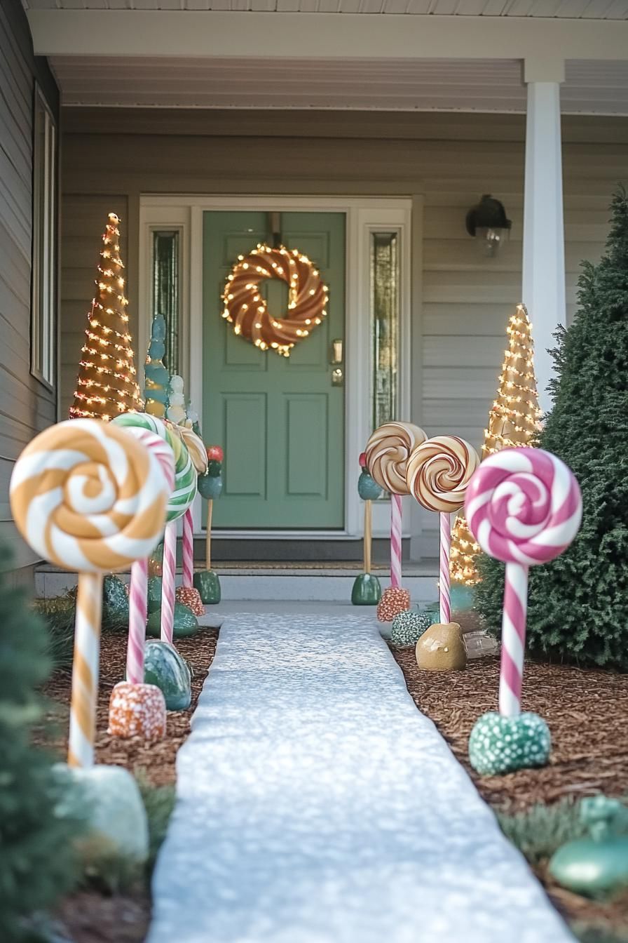 10. Oversized Candy-Themed Yard Decor