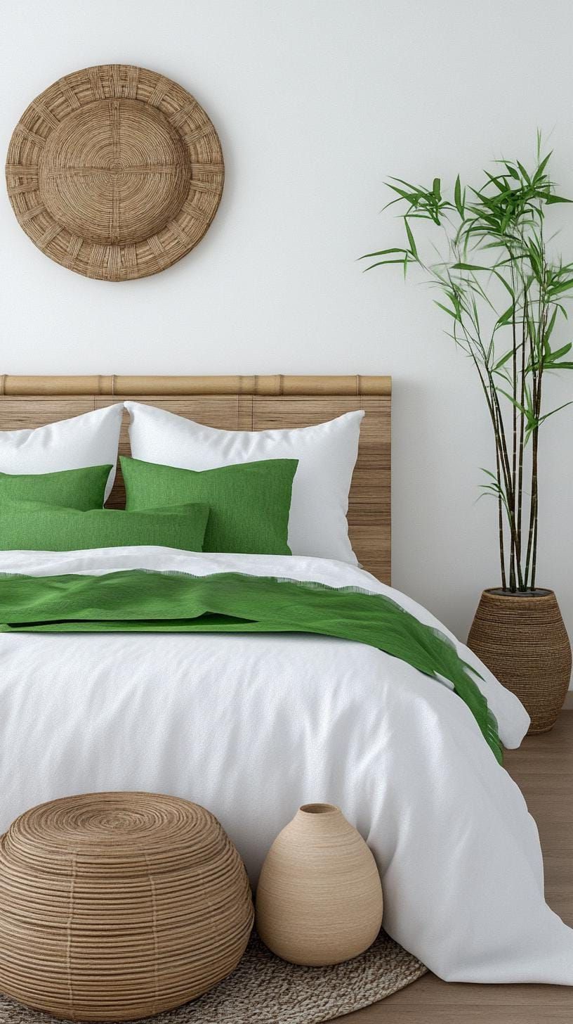 14. Zen Bedroom With Natural Materials - photo 3