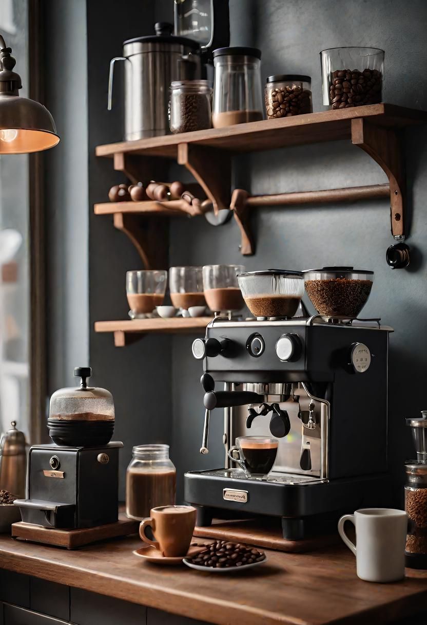 24. Vintage-Style Coffee Bar Setup