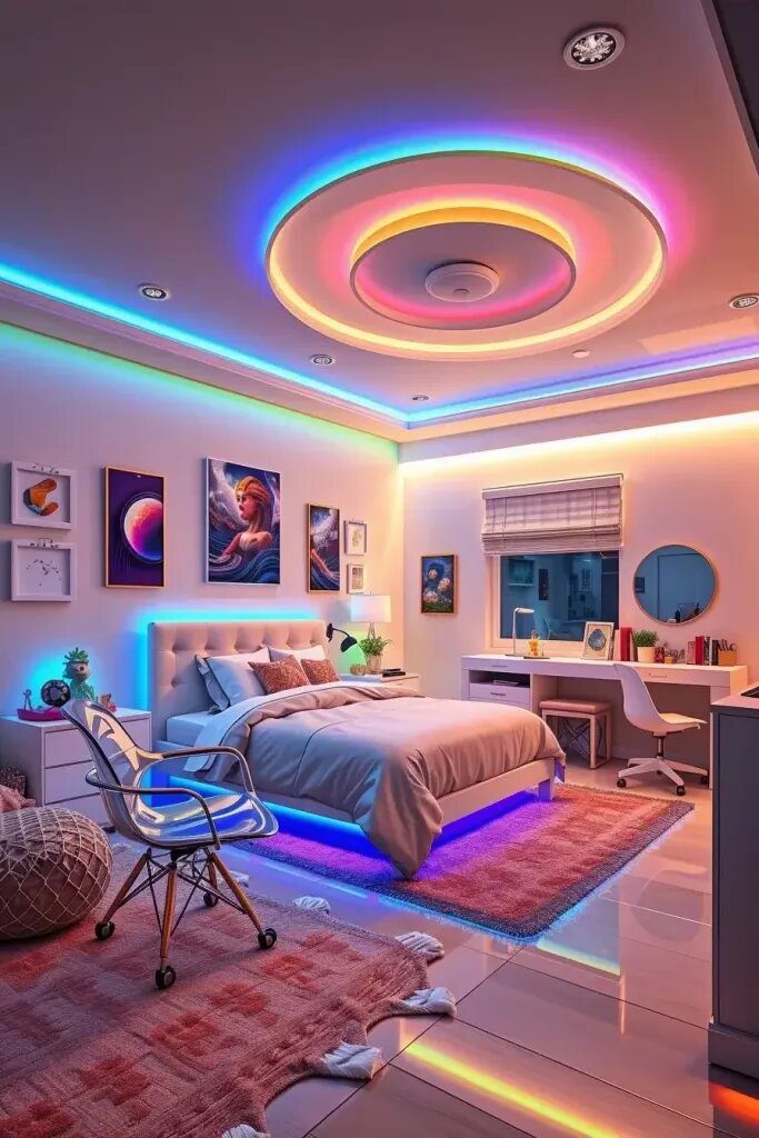 Color-Changing LED Lighting for Kids Rooms