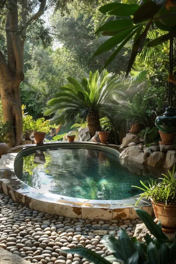 A Garden Pool That Brings Nature Close