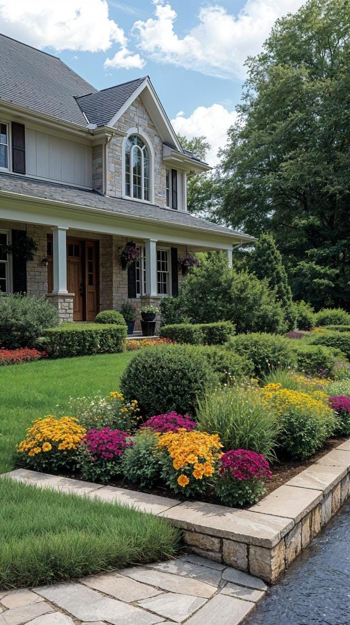 24. Trimmed Cottage Hedges with Charming Planters - photo 3