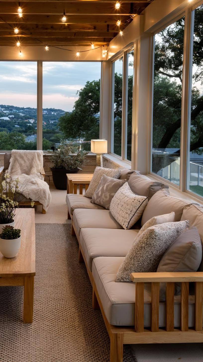 27. A Modern Porch With Wide Open Views