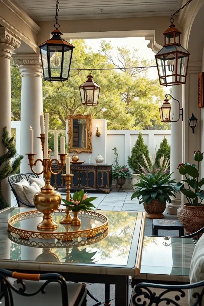 Bronze and Brass Accents for Outdoor Elegance