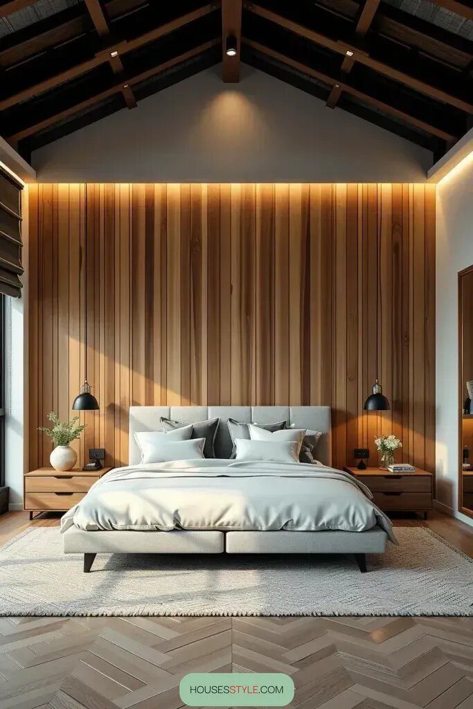 Luxurious Bedrooms with Unique Vertical Design Elements