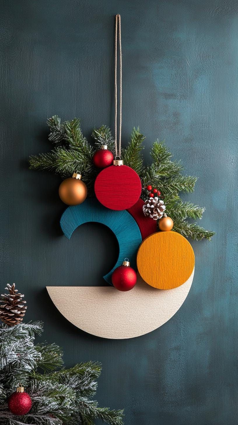 2. Jewel-toned geometric paper DIY ornaments