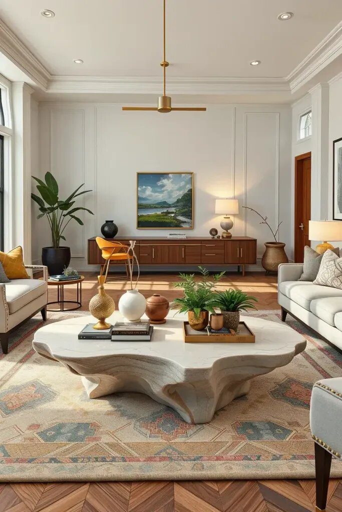 13. Designer Coffee Tables as Artistic Centerpieces