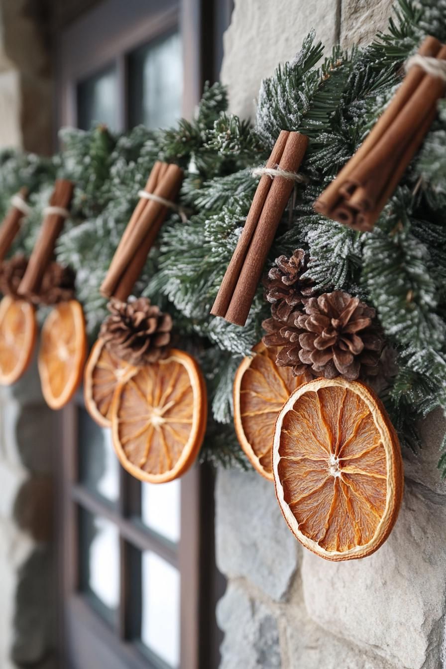 7. DIY Citrus and Cinnamon Garlands