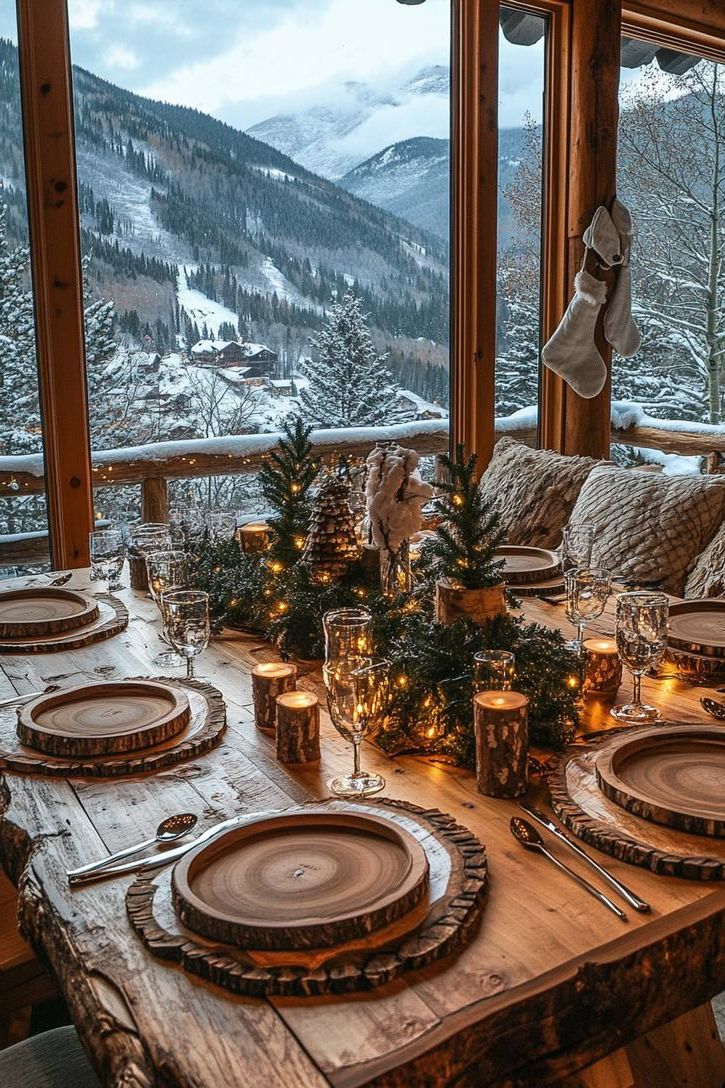 9. Rustic Christmas Table Setting Styles - photo 2