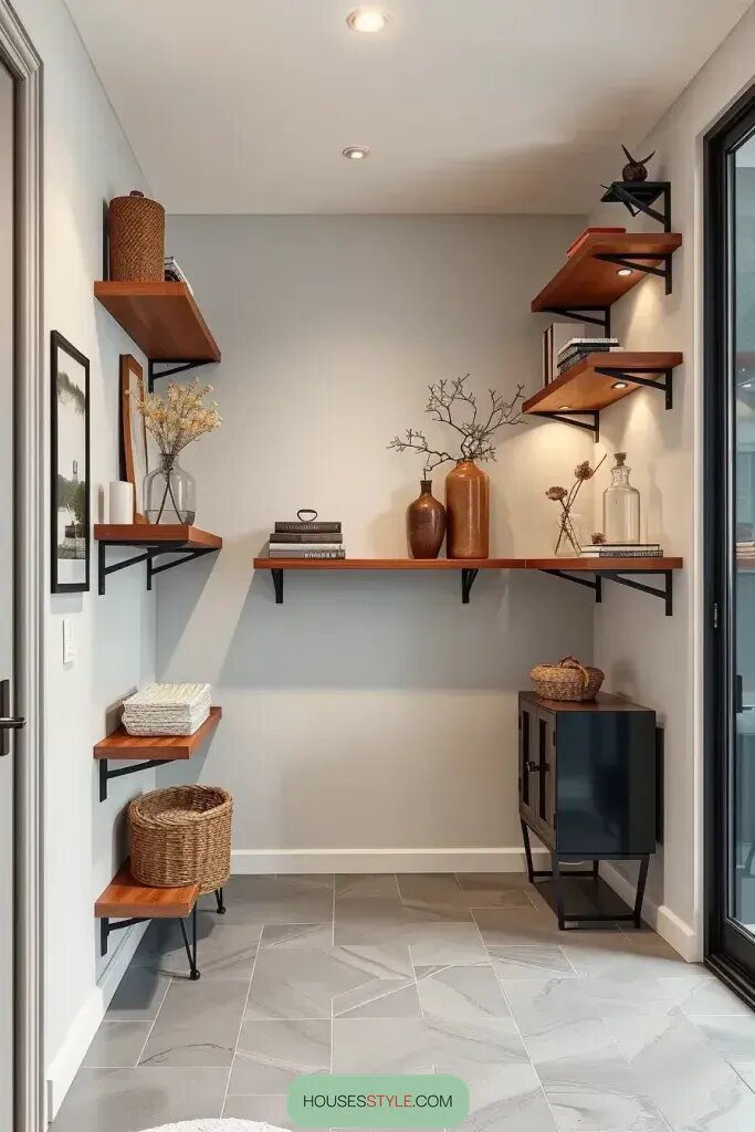 Open Shelving As Stylish Hallway Storage - photo 2