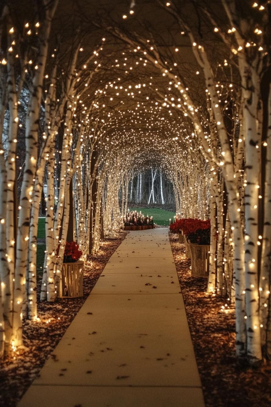 11. Birch Tree Lighting Ideas
