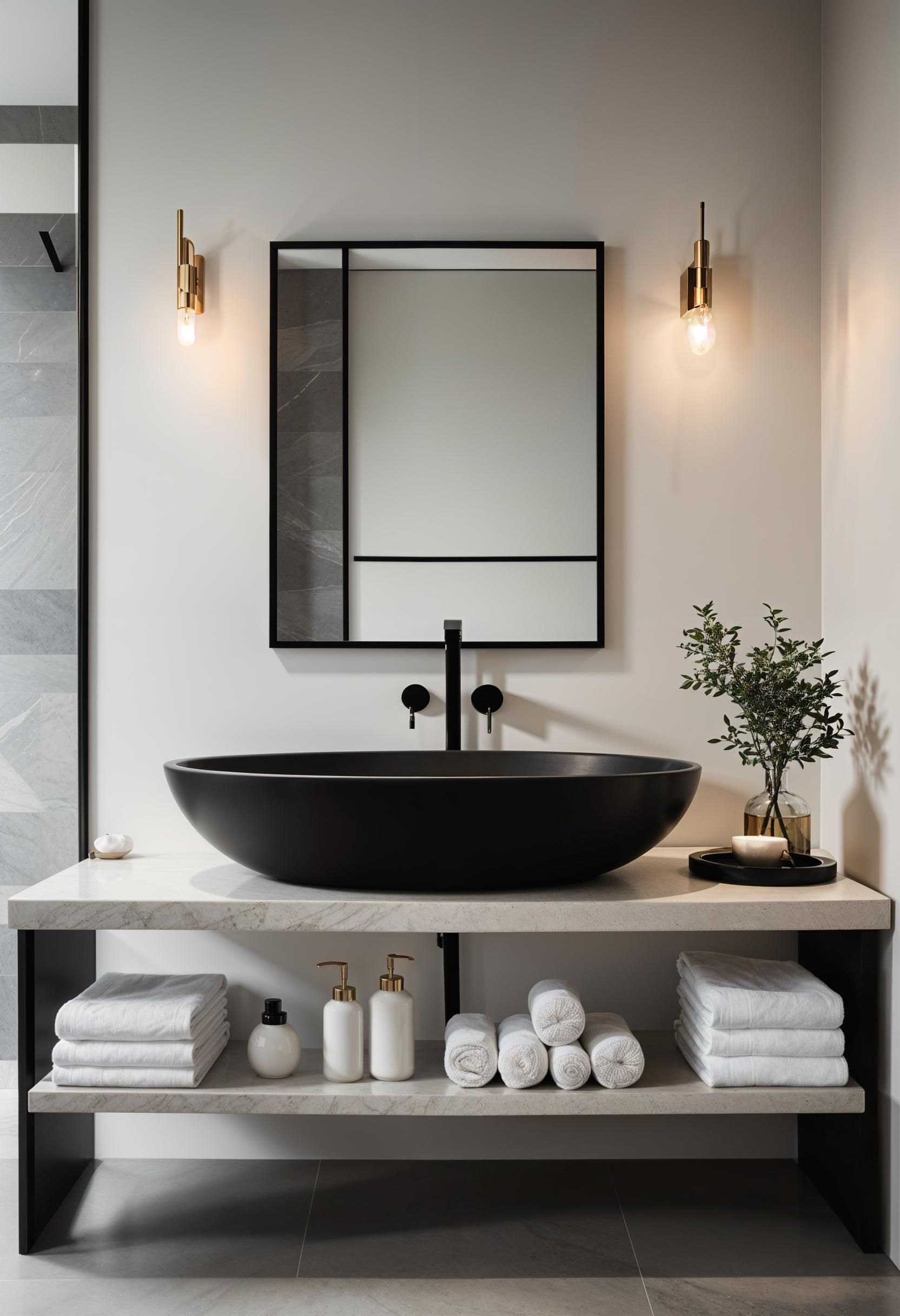 10. Monochrome Zen Bathroom Retreats
