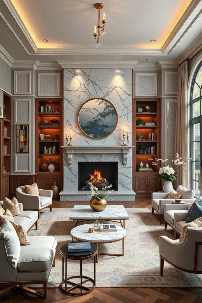 Statement Fireplaces That Anchor a Keeping Room