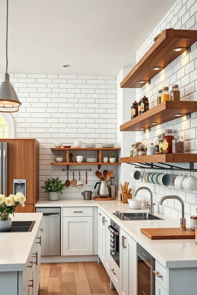 Floating Shelves as Stylish Storage