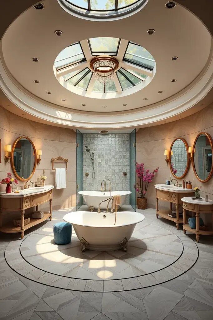 Immersive Circular Bathroom Layouts - photo 2